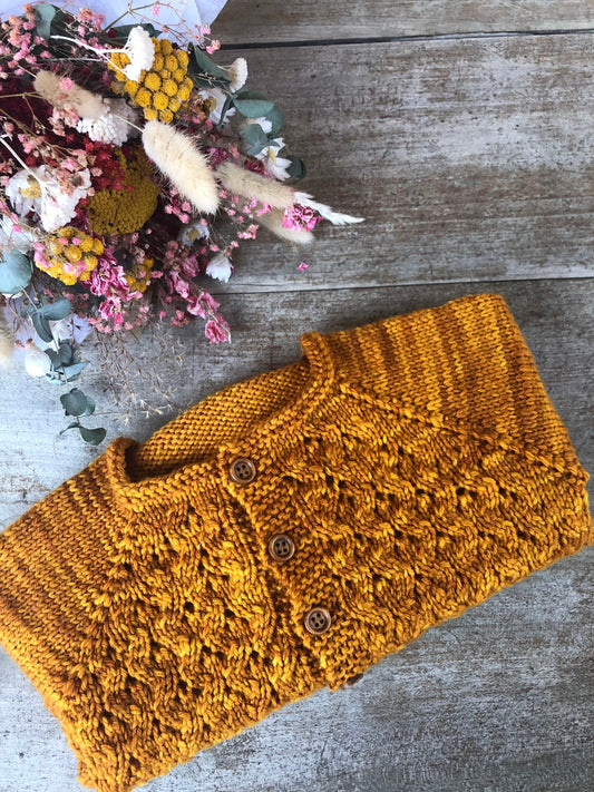 Design du Gilet Auréa - bébé et enfant - Patron modèle de Layette