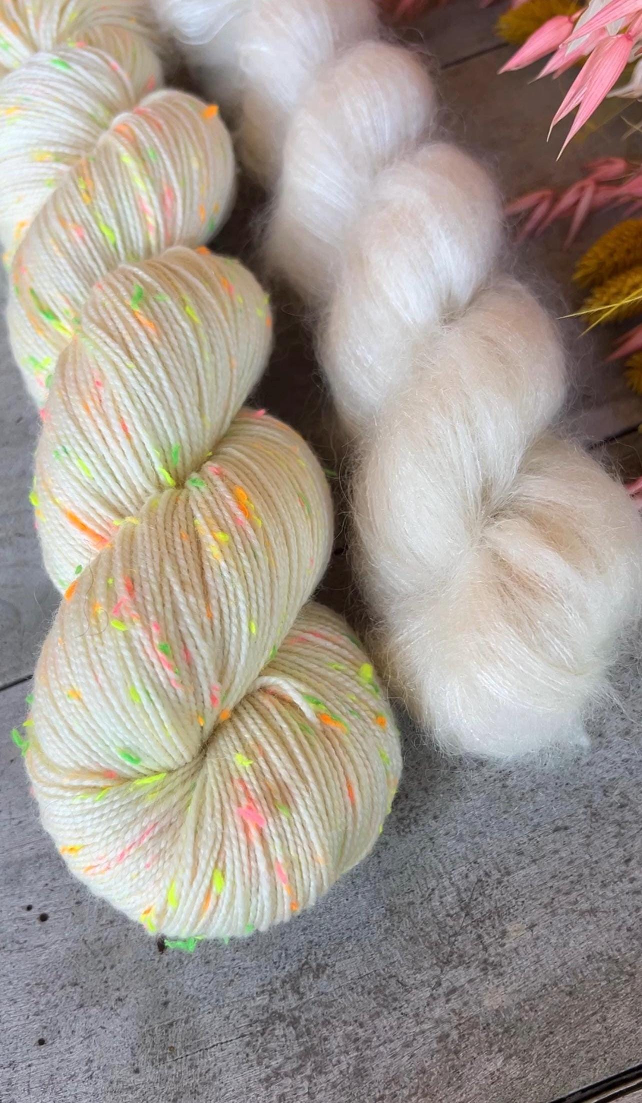 NATURELLE - Laine Néon Nep Donegal Mérinos superwash Fingering Non teinte