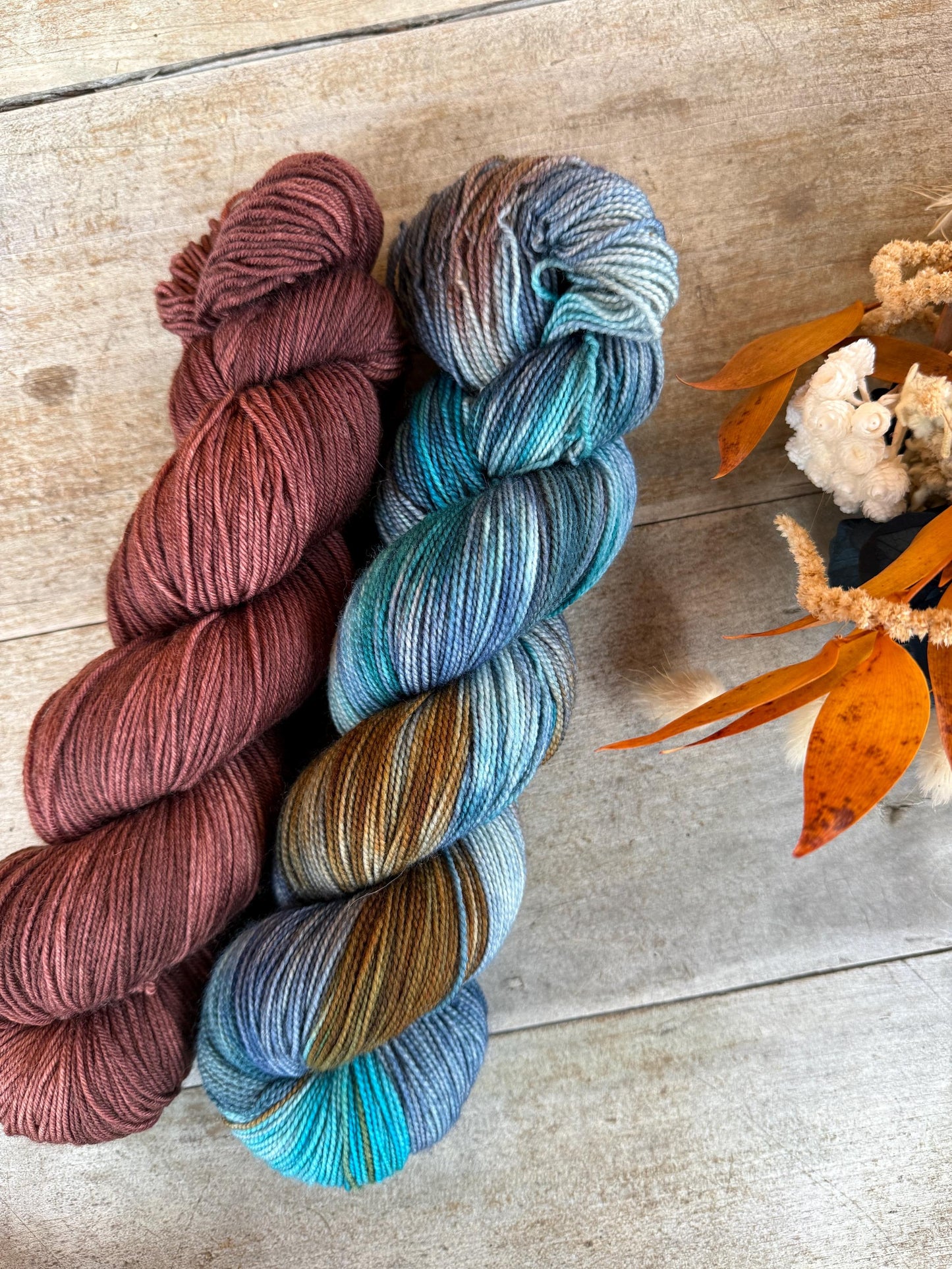 DORIANE - Laine teinte à la main - Fingering Mérinos Nylon superwash