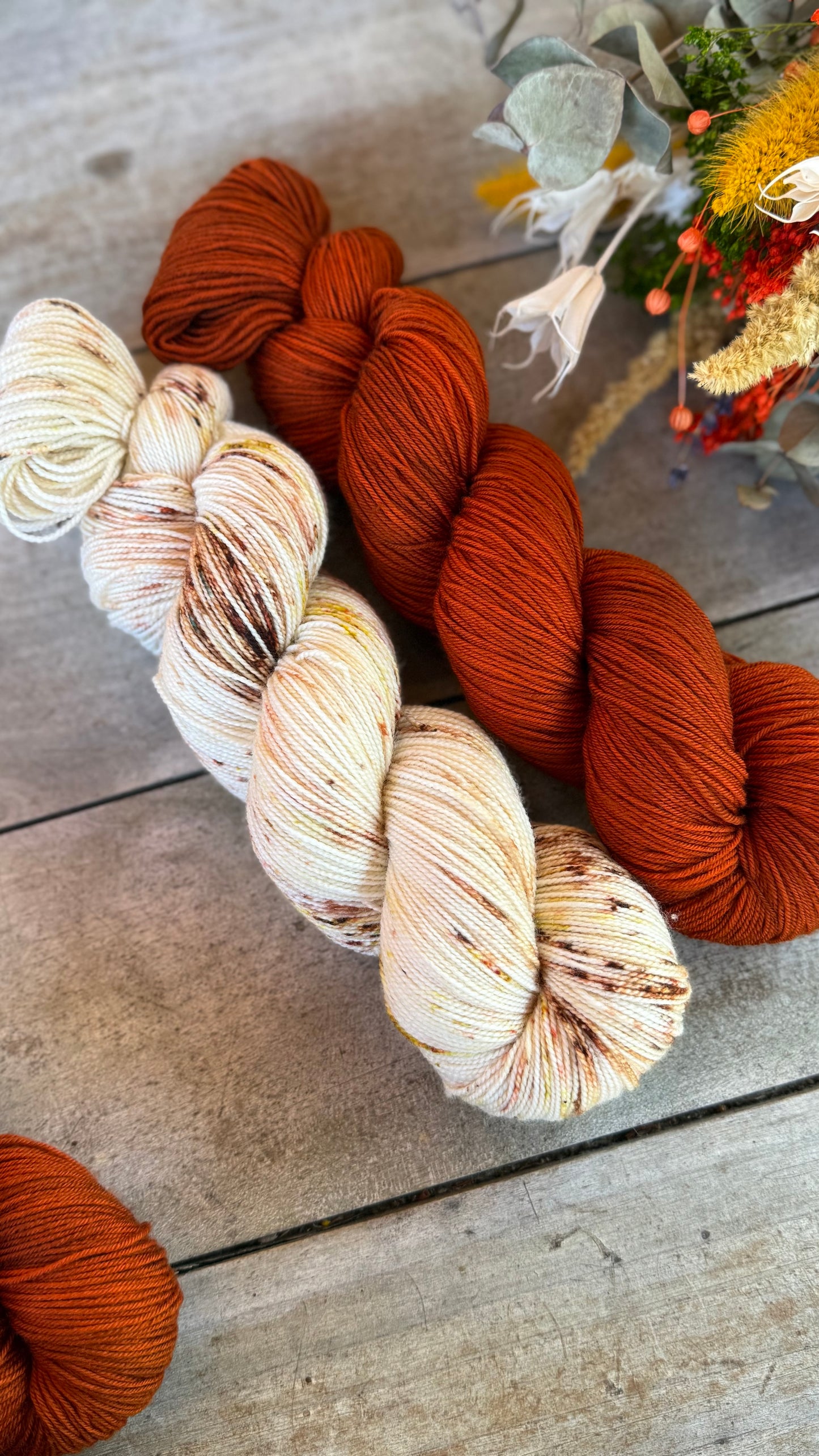 ROUILLE - Laine teinte à la main - Fingering Mérinos Superwash