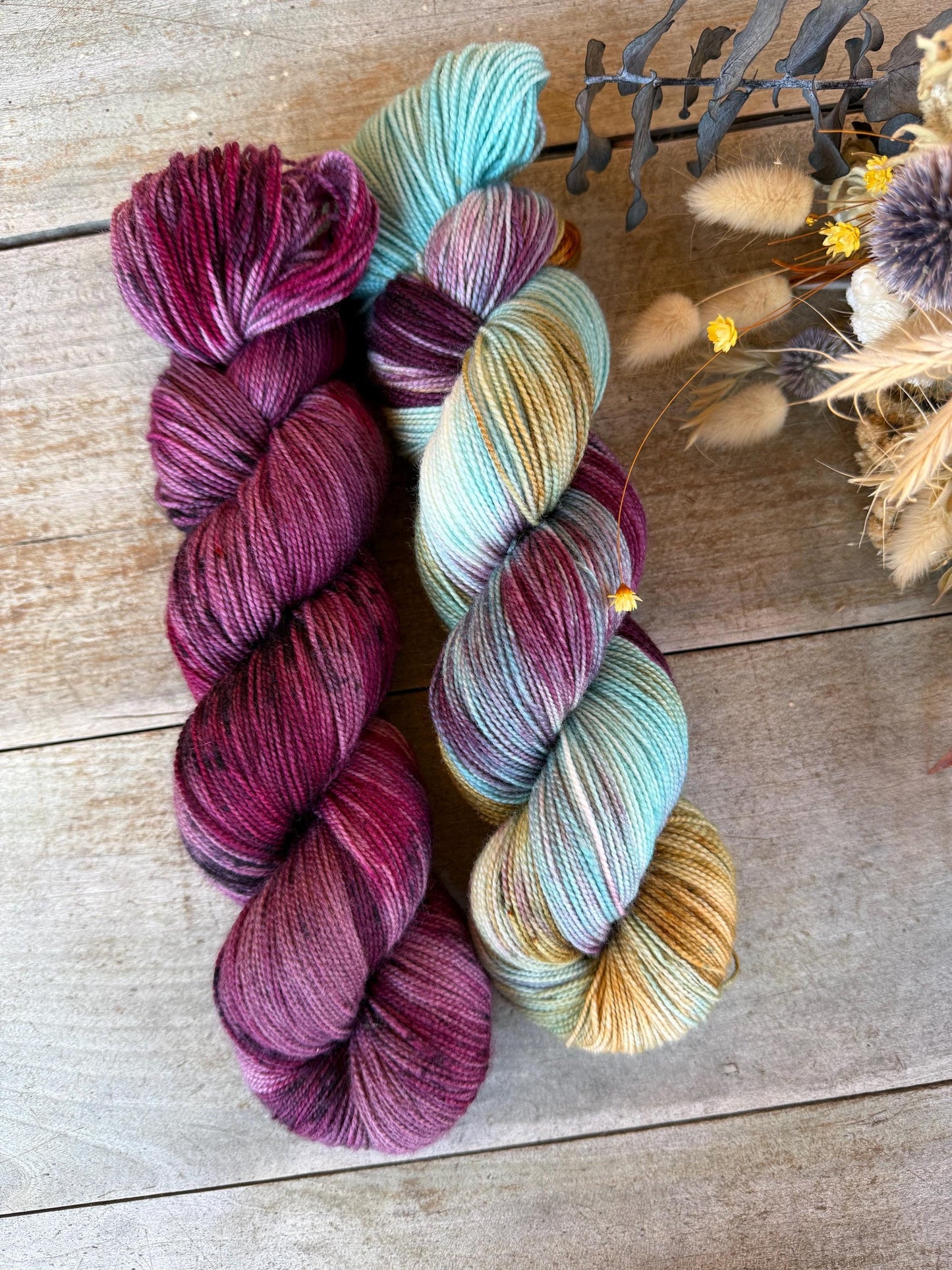 PACIFIQUE - Laine teinte à la main - Fingering Mérinos Nylon superwash