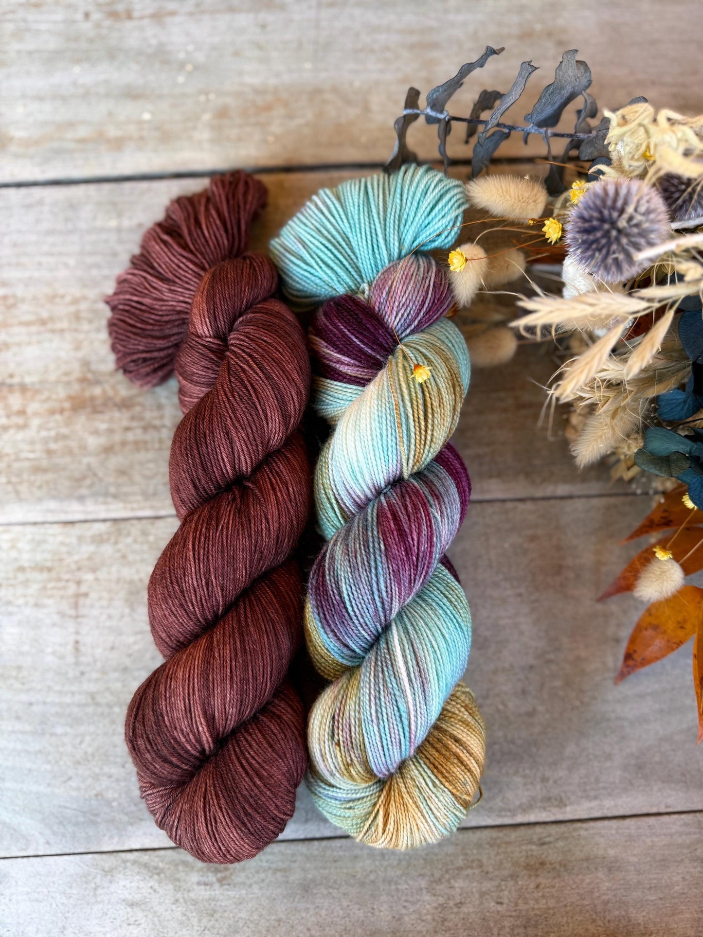 PACIFIQUE - Laine teinte à la main - Fingering Mérinos Nylon superwash
