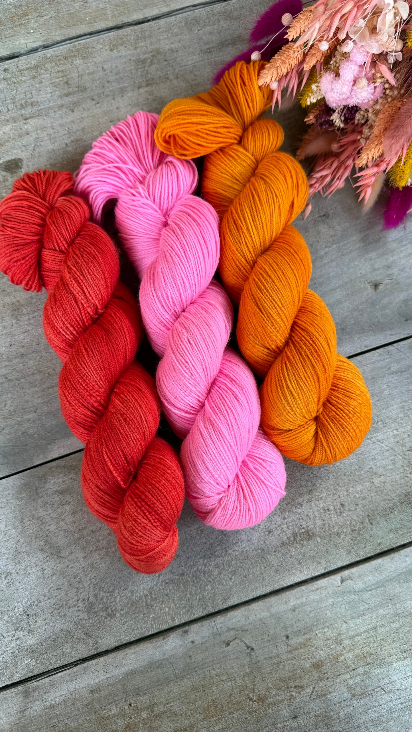 CANDY - Laine teinte à la main - Base au choix : Fingering Mérinos avec ou sans nylon / DK Mérinos / Kid Mohair et Soie