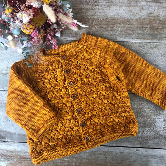 Design du Gilet Auréa - bébé et enfant - Patron modèle de Layette