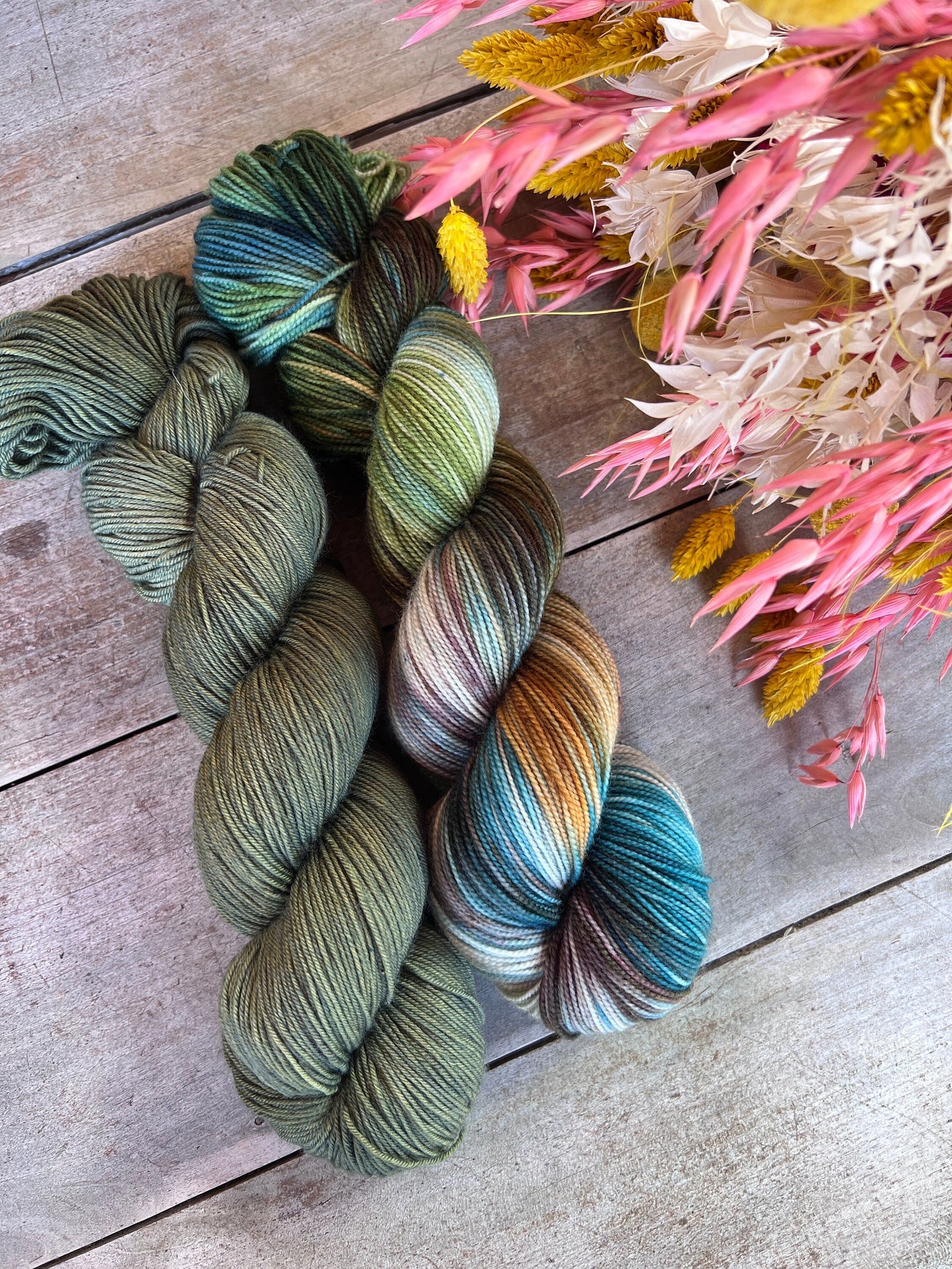 PHILOU - Laine teinte à la main - Fingering Mérinos Nylon superwash