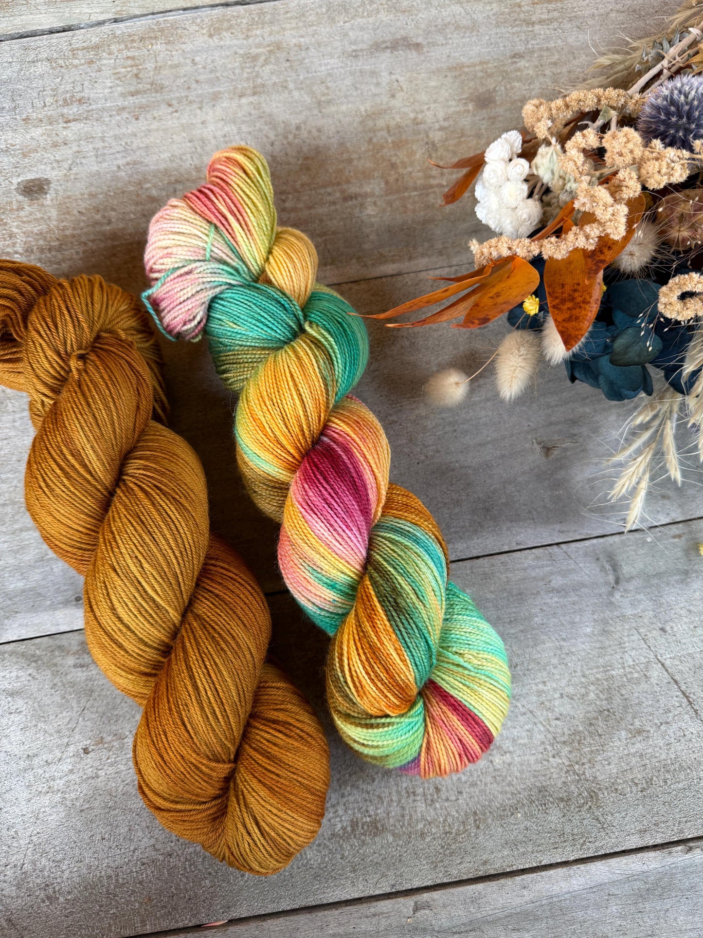 GUIMAUVE - Laine teinte à la main - Fingering Mérinos Nylon superwash