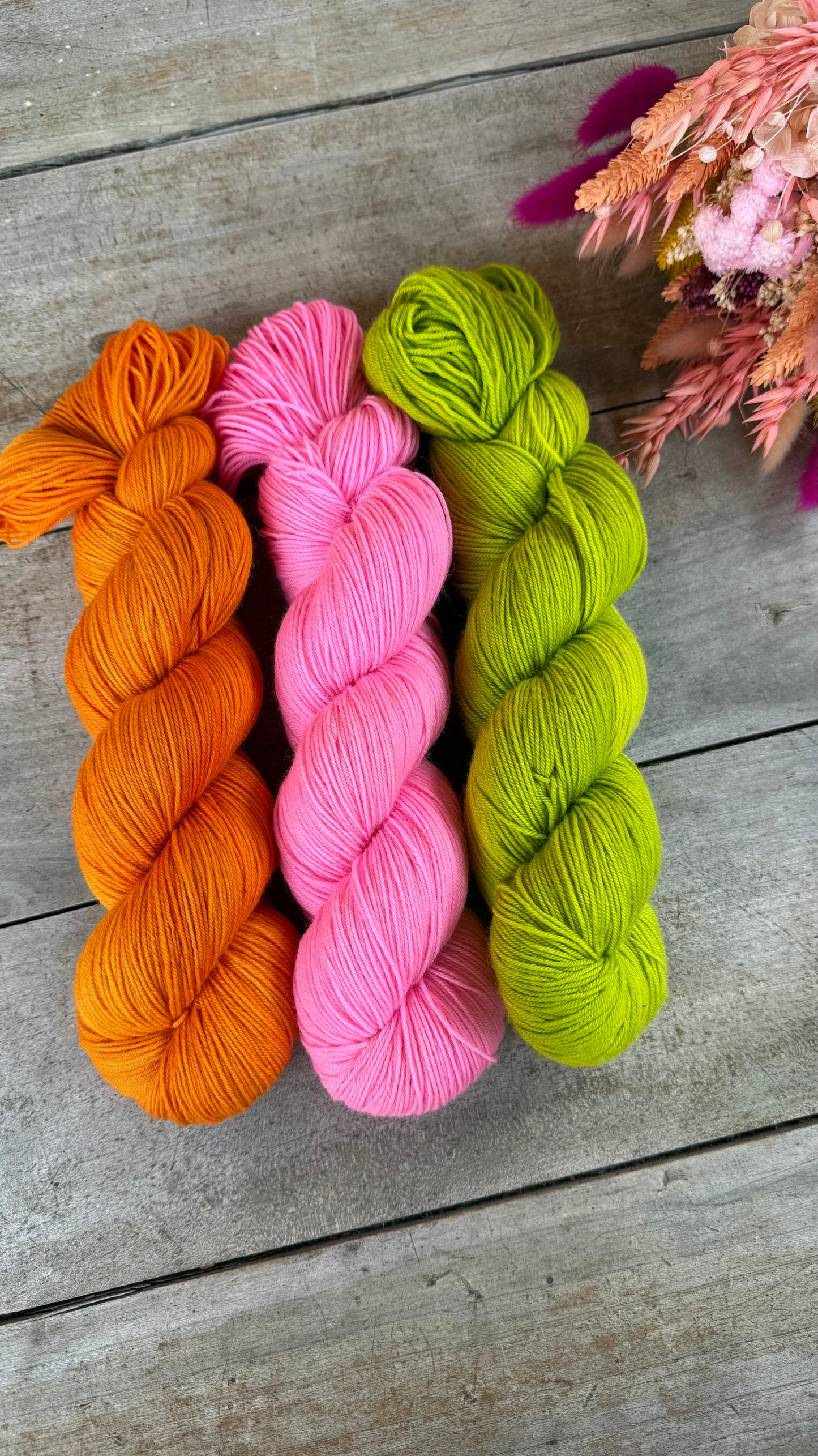 CANDY - Laine teinte à la main - Base au choix : Fingering Mérinos avec ou sans nylon / DK Mérinos / Kid Mohair et Soie
