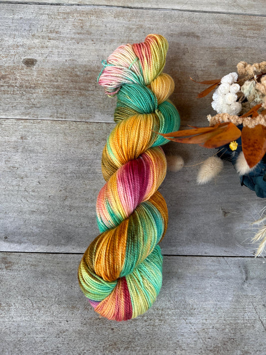 GUIMAUVE - Laine teinte à la main - Fingering Mérinos Nylon superwash