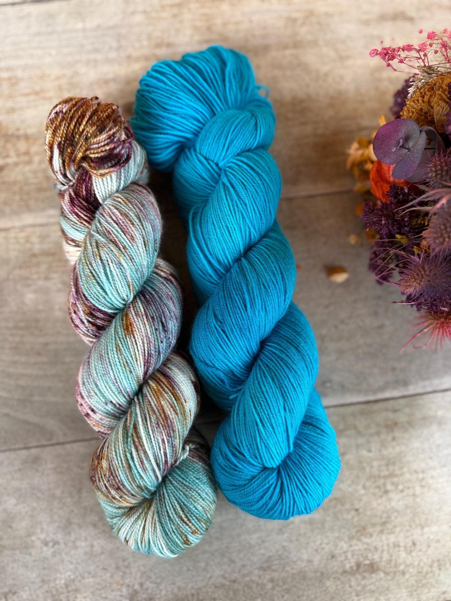 OCÉAN - Laine teinte à la main - Fingering Mérinos Nylon superwash