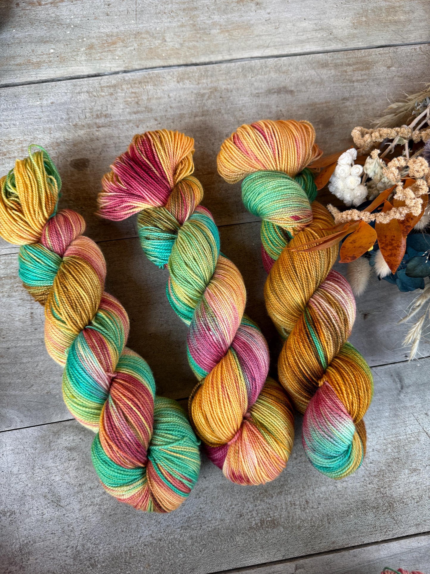 GUIMAUVE - Laine teinte à la main - Fingering Mérinos Nylon superwash
