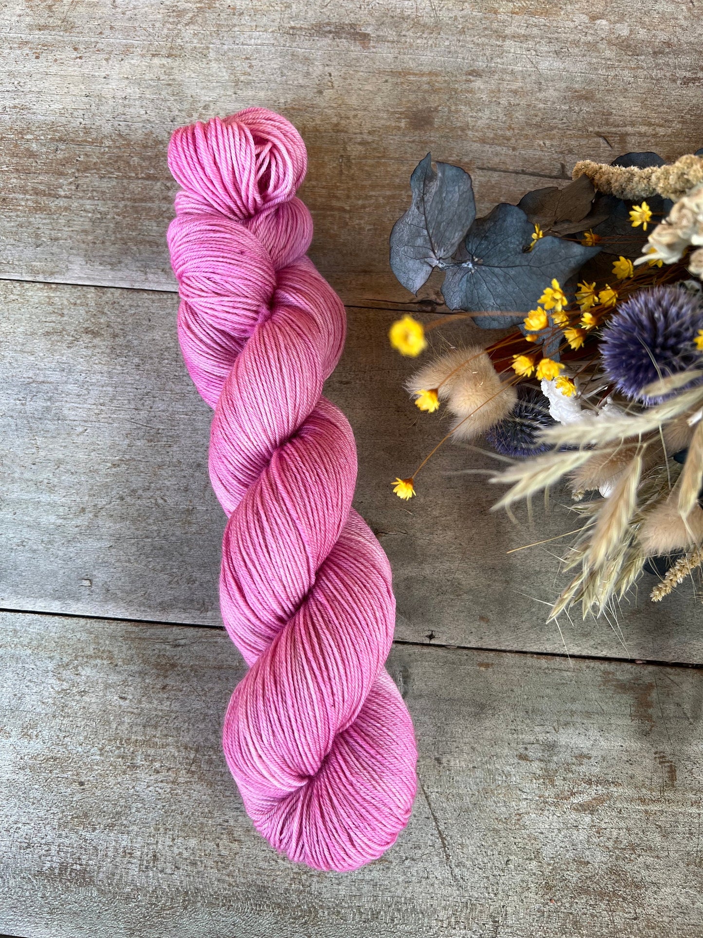 PINK - Laine teinte à la main - Fingering Mérinos Superwash