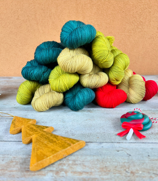 PIMENT - Laine teinte à la main - Base au choix : Fingering Mérinos avec ou sans nylon / DK Mérinos / Kid Mohair et Soie