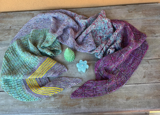 Design du Châle de l'Avent - Patron modèle de Tricot