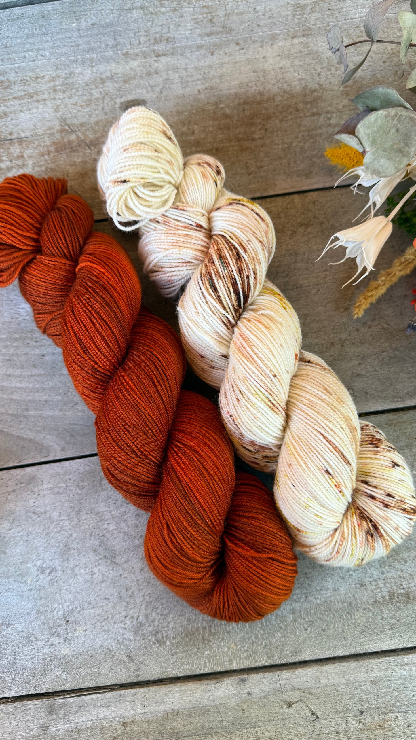 ROUILLE - Laine teinte à la main - Fingering Mérinos Superwash