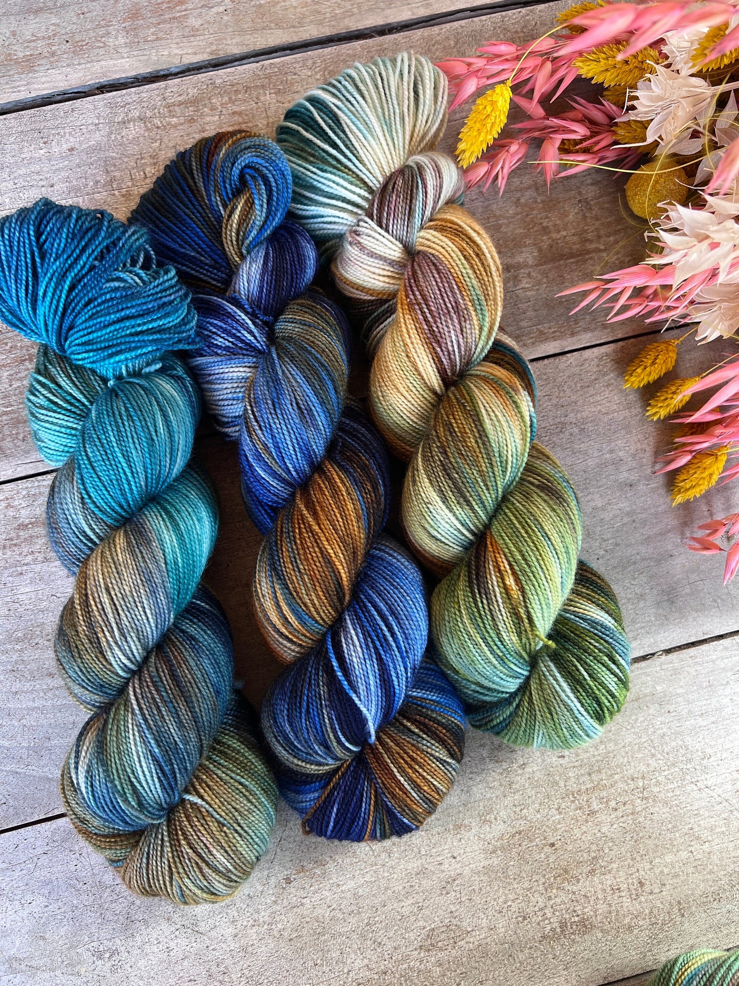 PHILOU - Laine teinte à la main - Fingering Mérinos Nylon superwash