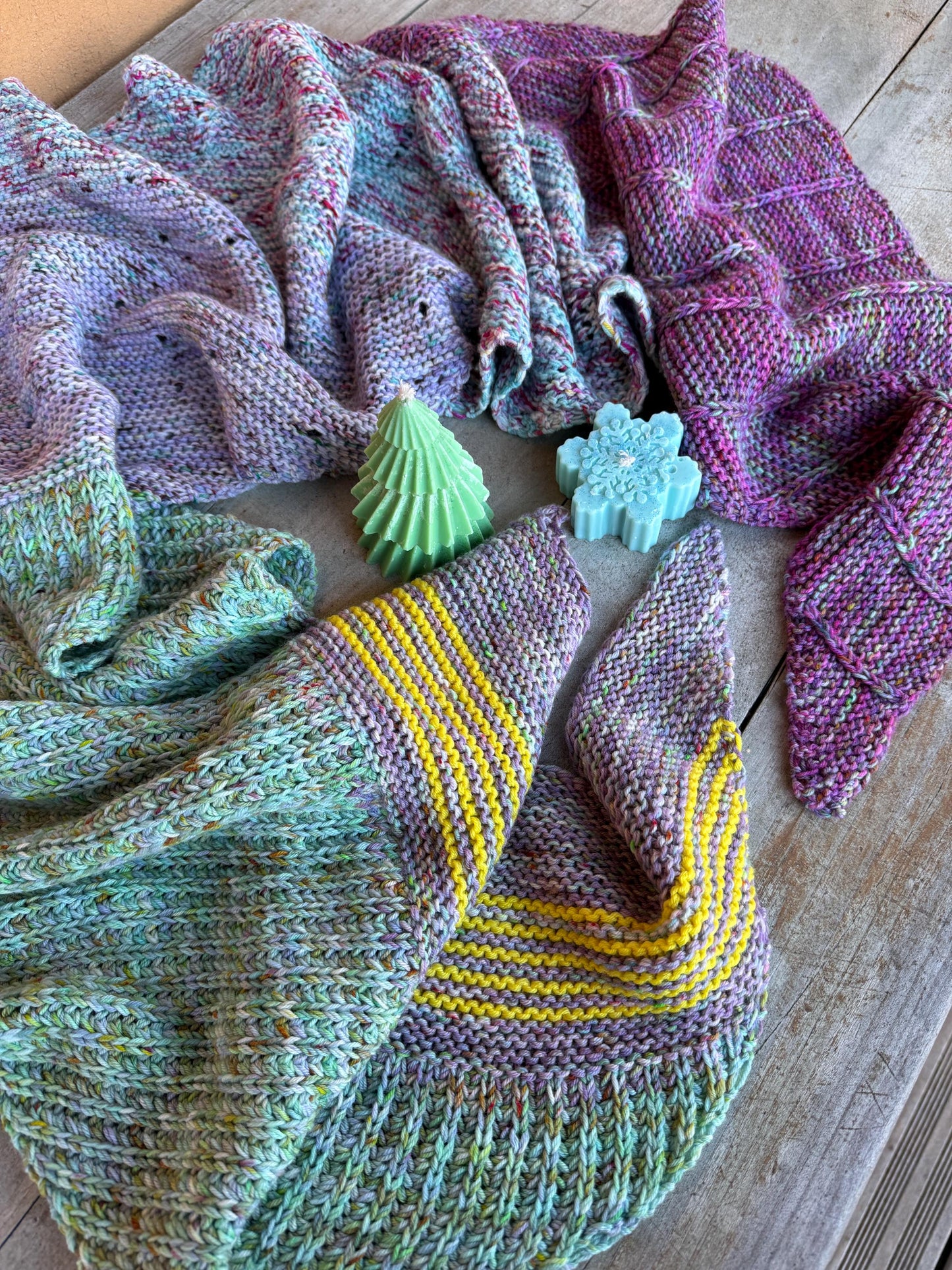 Design du Châle de l'Avent - Patron modèle de Tricot