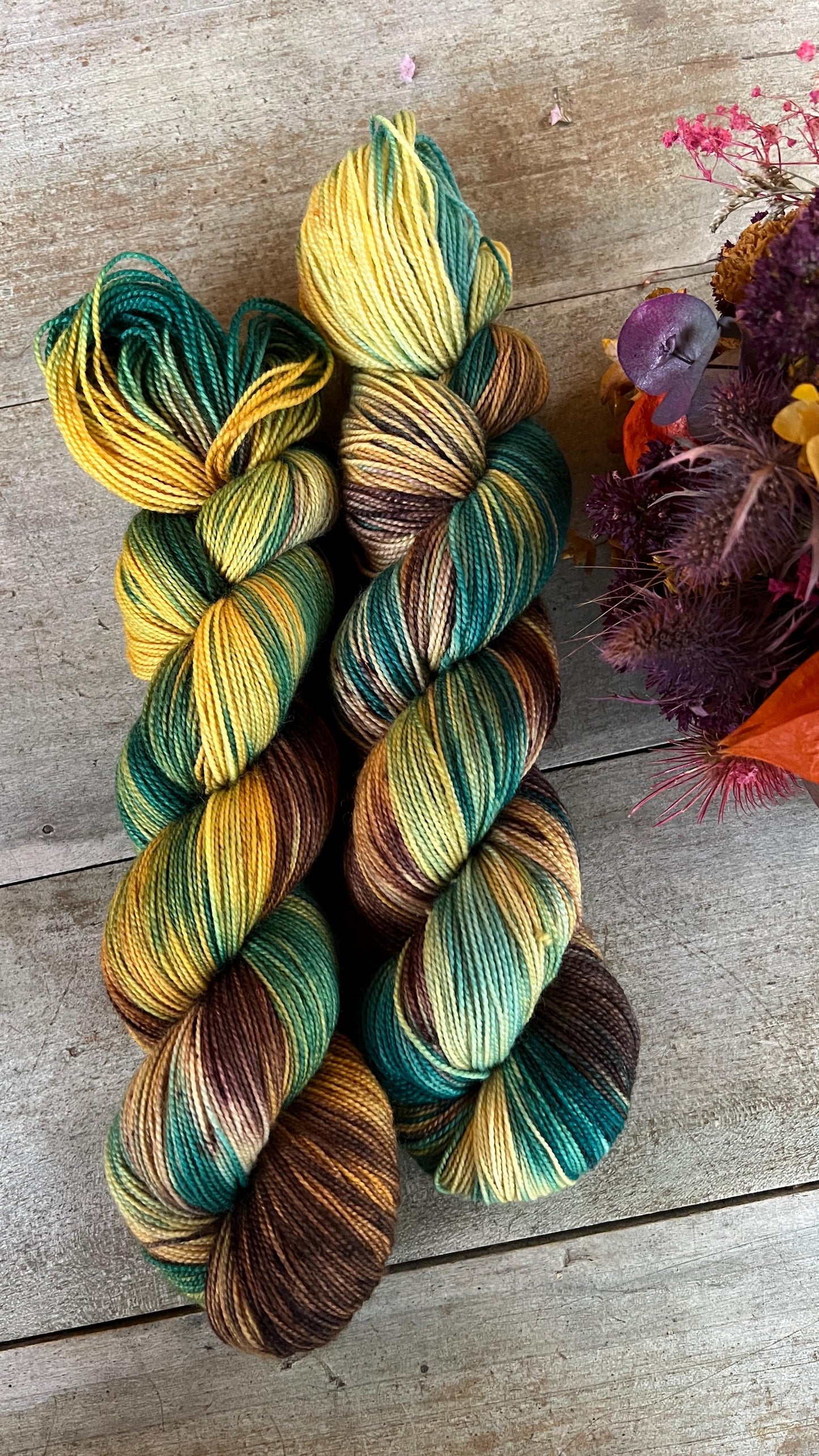AFRICA - Laine teinte à la main - Fingering Mérinos Nylon superwash