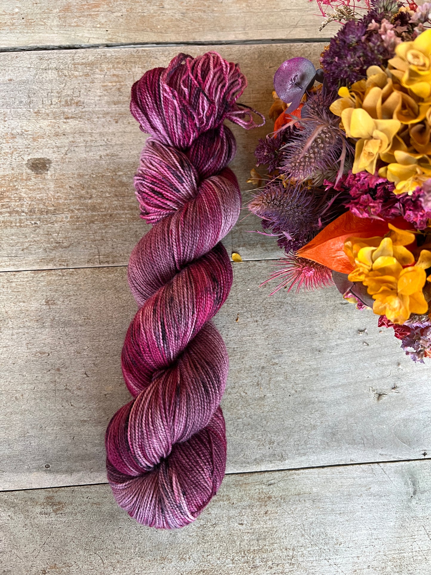 BERTILLE - Laine teinte à la main - Base au choix : Fingering Mérinos avec ou sans nylon / DK Mérinos / Kid Mohair et Soie