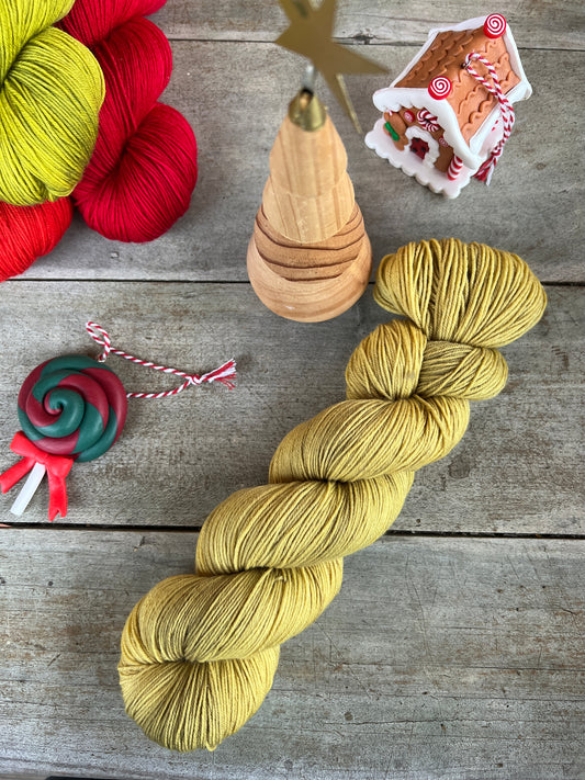GOLD - Laine teinte à la main - Base au choix : Fingering Mérinos avec ou sans nylon / DK Mérinos / Kid Mohair et Soie