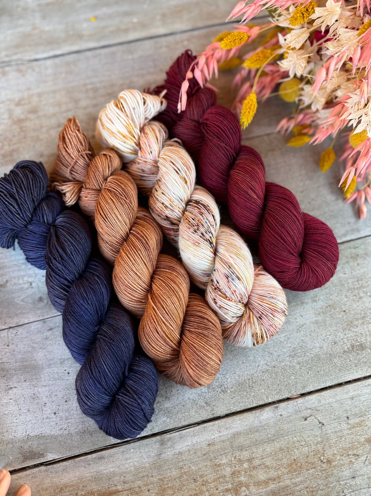 Marin - Laine teinte à la main - Base au choix : Fingering Mérinos avec ou sans nylon / DK Mérinos / Kid Mohair et Soie