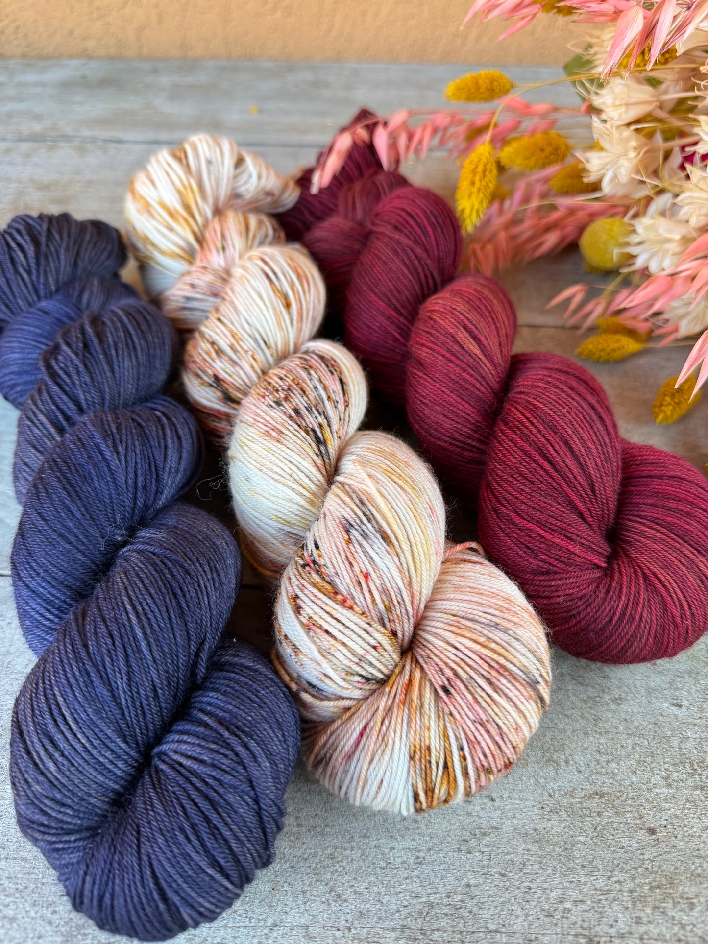 Marin - Laine teinte à la main - Base au choix : Fingering Mérinos avec ou sans nylon / DK Mérinos / Kid Mohair et Soie