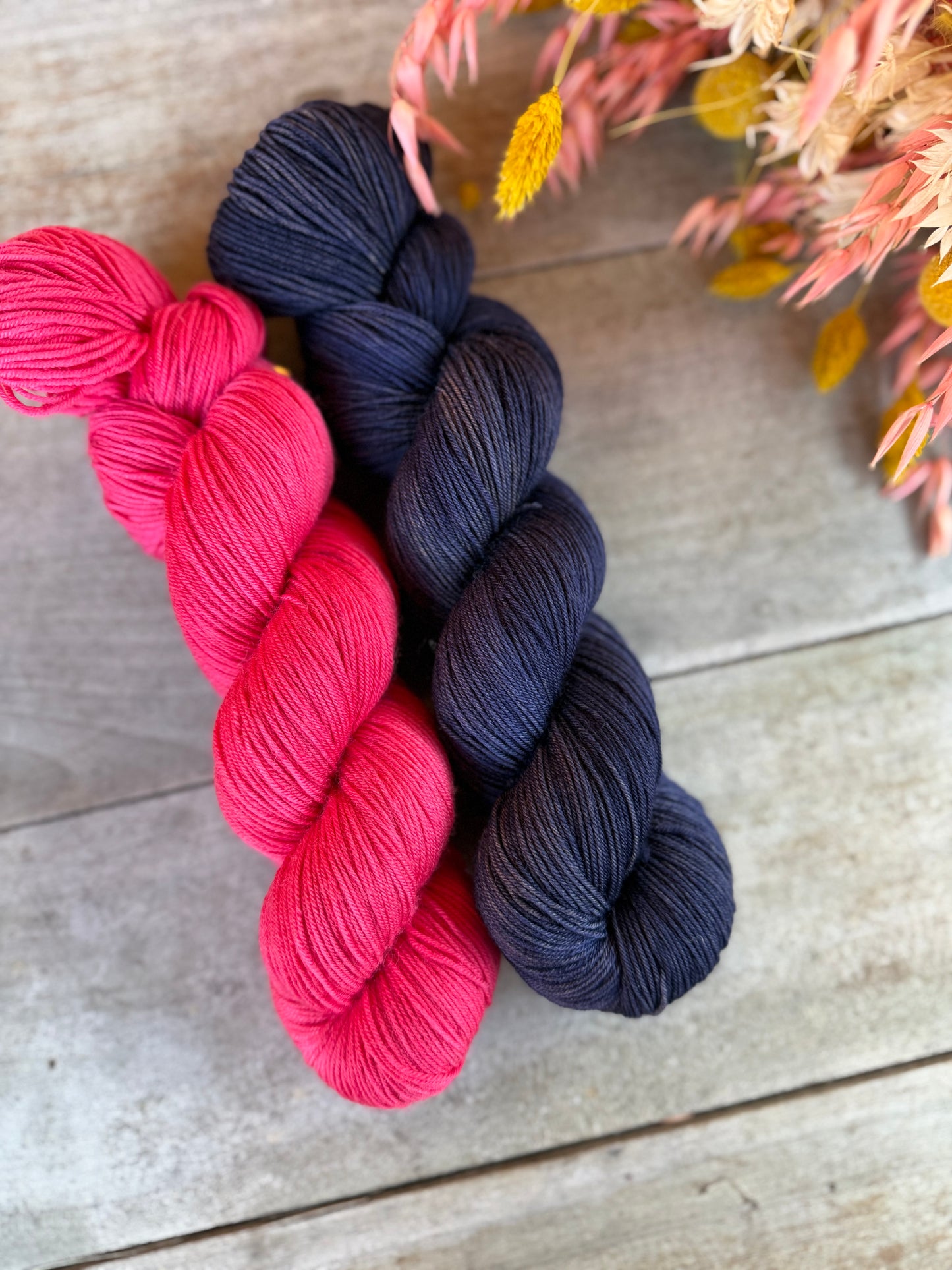 Marin - Laine teinte à la main - Base au choix : Fingering Mérinos avec ou sans nylon / DK Mérinos / Kid Mohair et Soie