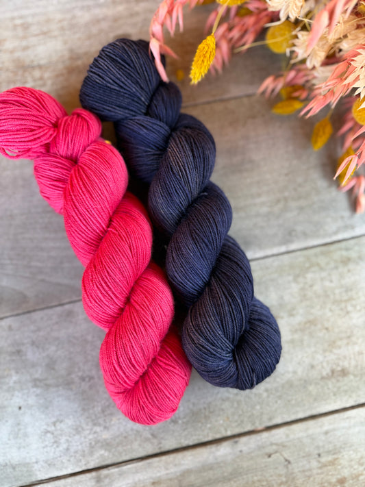 Marin - Laine teinte à la main - Base au choix : Fingering Mérinos avec ou sans nylon / DK Mérinos / Kid Mohair et Soie