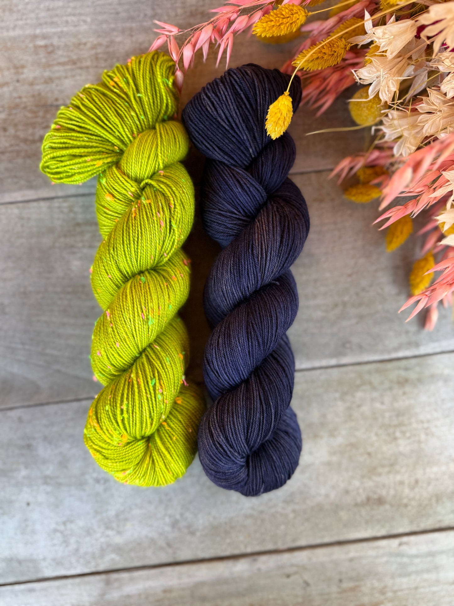 Marin - Laine teinte à la main - Base au choix : Fingering Mérinos avec ou sans nylon / DK Mérinos / Kid Mohair et Soie