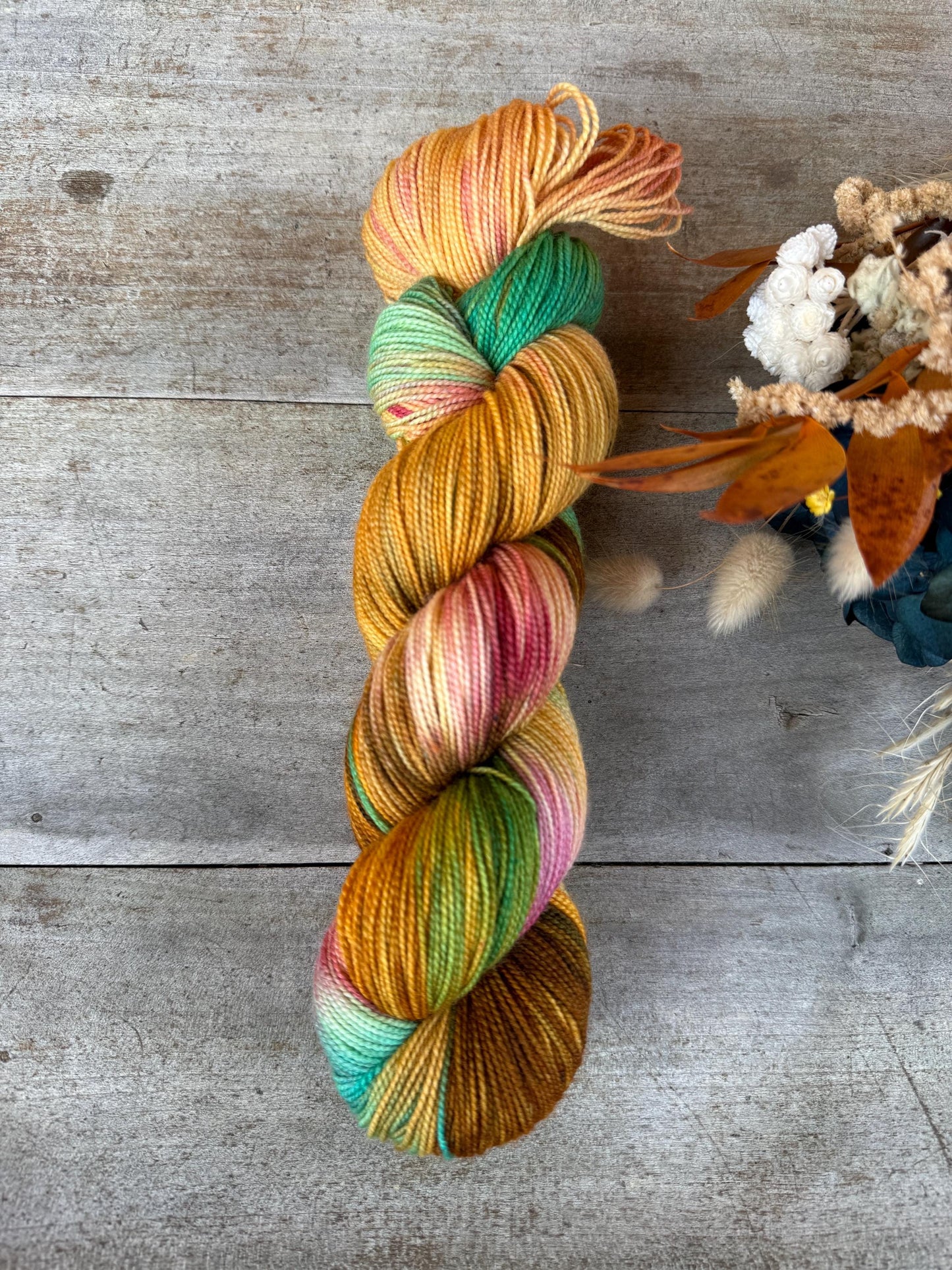 GUIMAUVE - Laine teinte à la main - Fingering Mérinos Nylon superwash