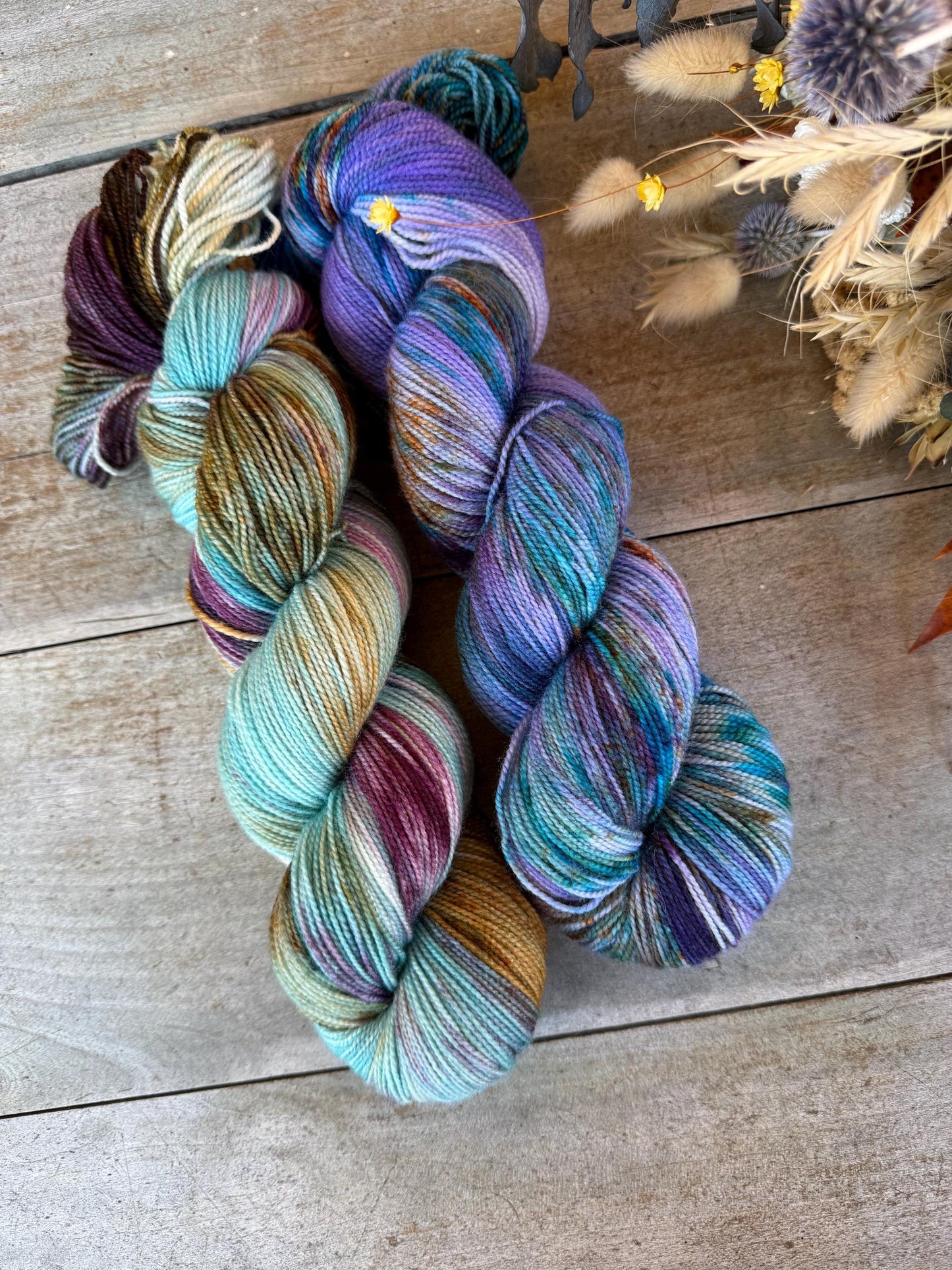 PACIFIQUE - Laine teinte à la main - Fingering Mérinos Nylon superwash