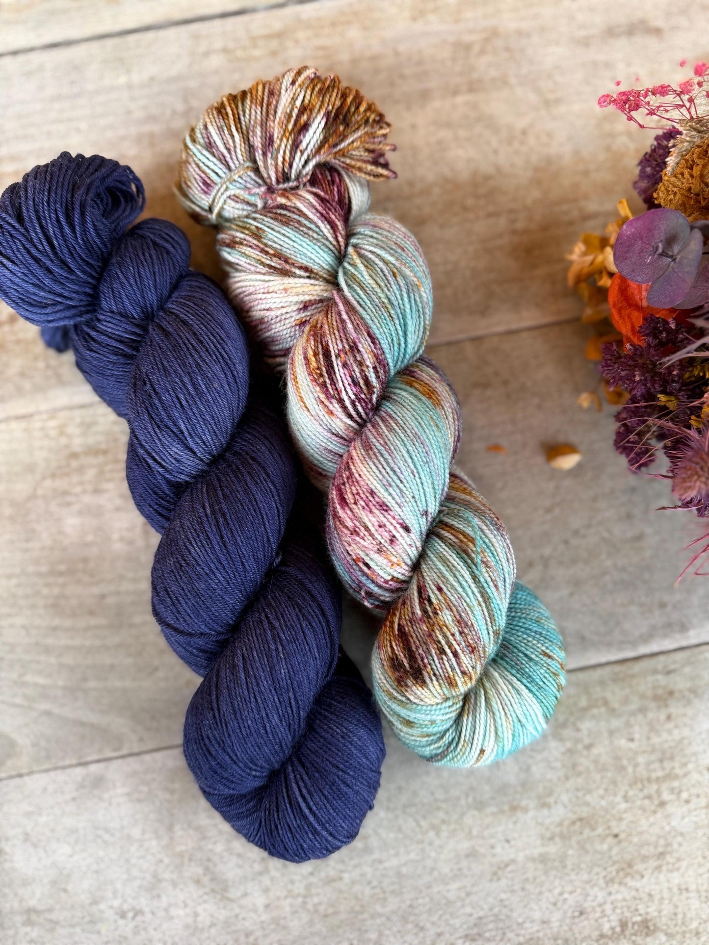 OCÉAN - Laine teinte à la main - Fingering Mérinos Nylon superwash