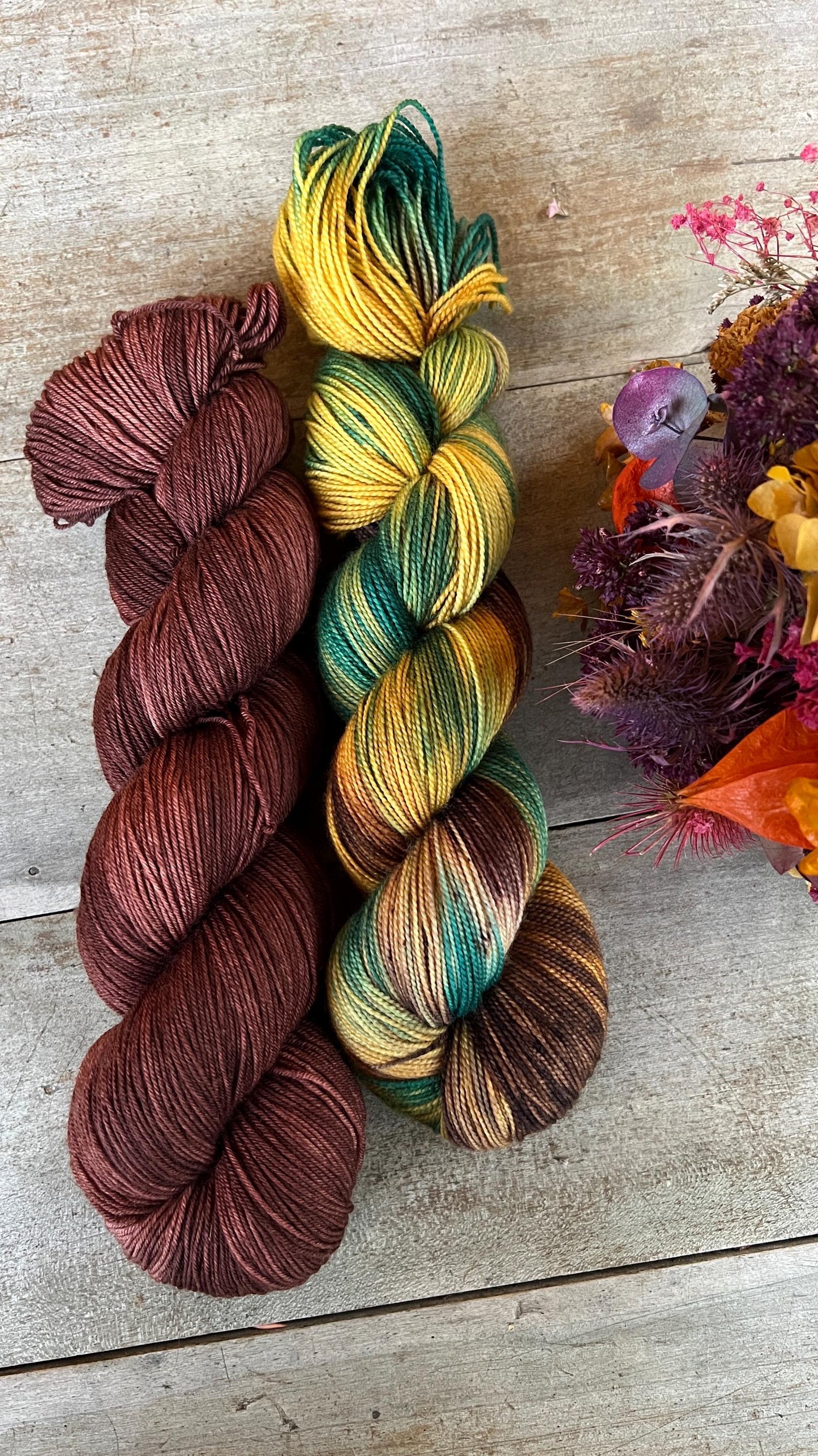 AFRICA - Laine teinte à la main - Fingering Mérinos Nylon superwash