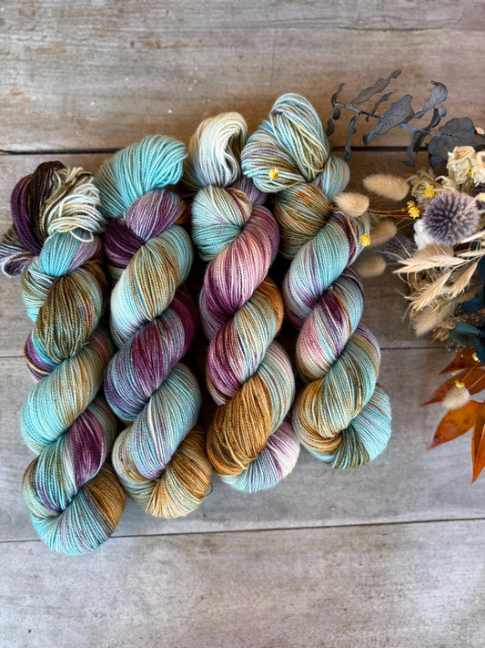 PACIFIQUE - Laine teinte à la main - Fingering Mérinos Nylon superwash