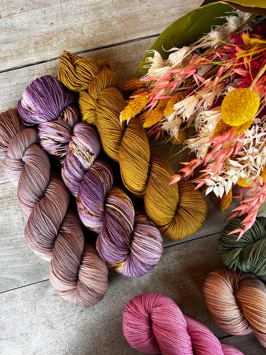 MÉLANIE - Laine teinte à la main - Fingering Mérinos Nylon superwash