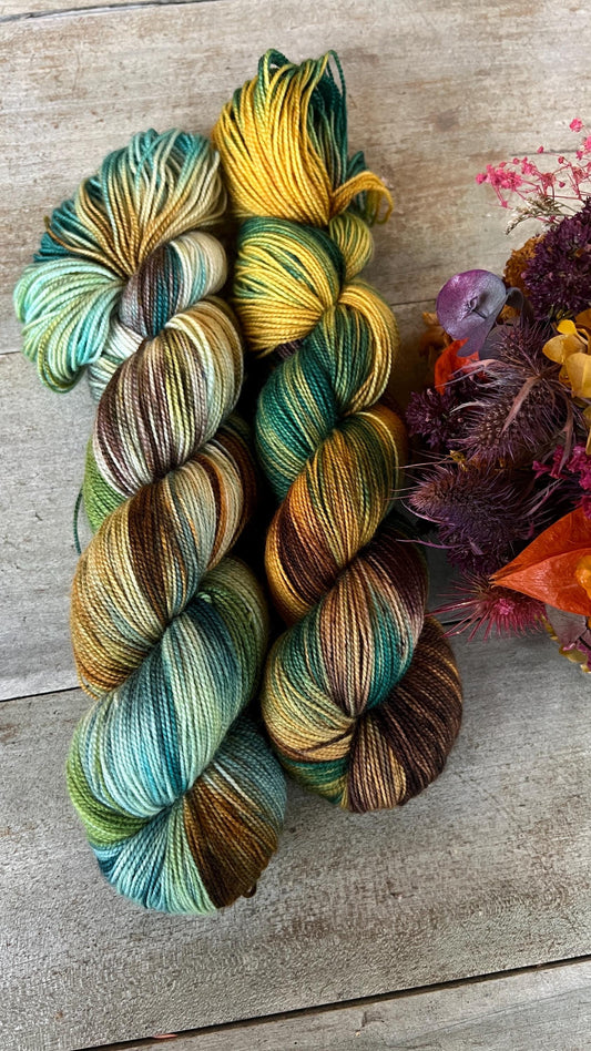 AFRICA - Laine teinte à la main - Fingering Mérinos Nylon superwash