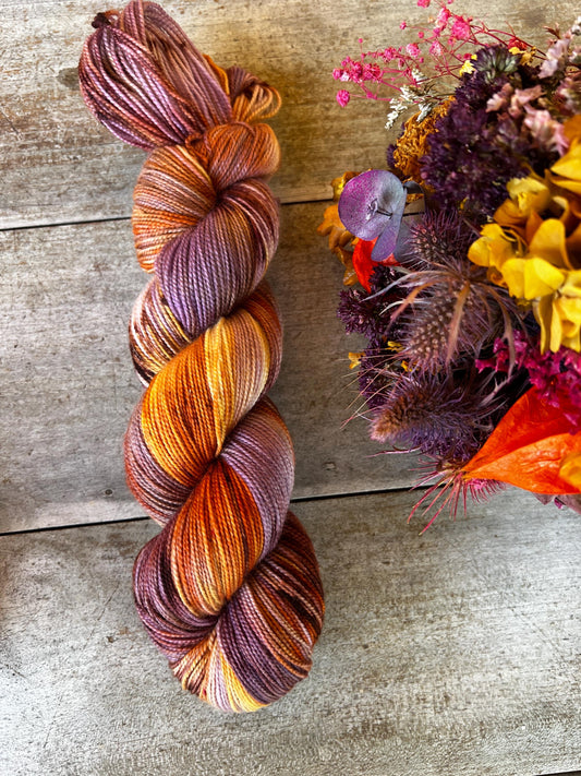 CRÉPUSCULE - Laine teinte à la main - Fingering Mérinos Nylon superwash