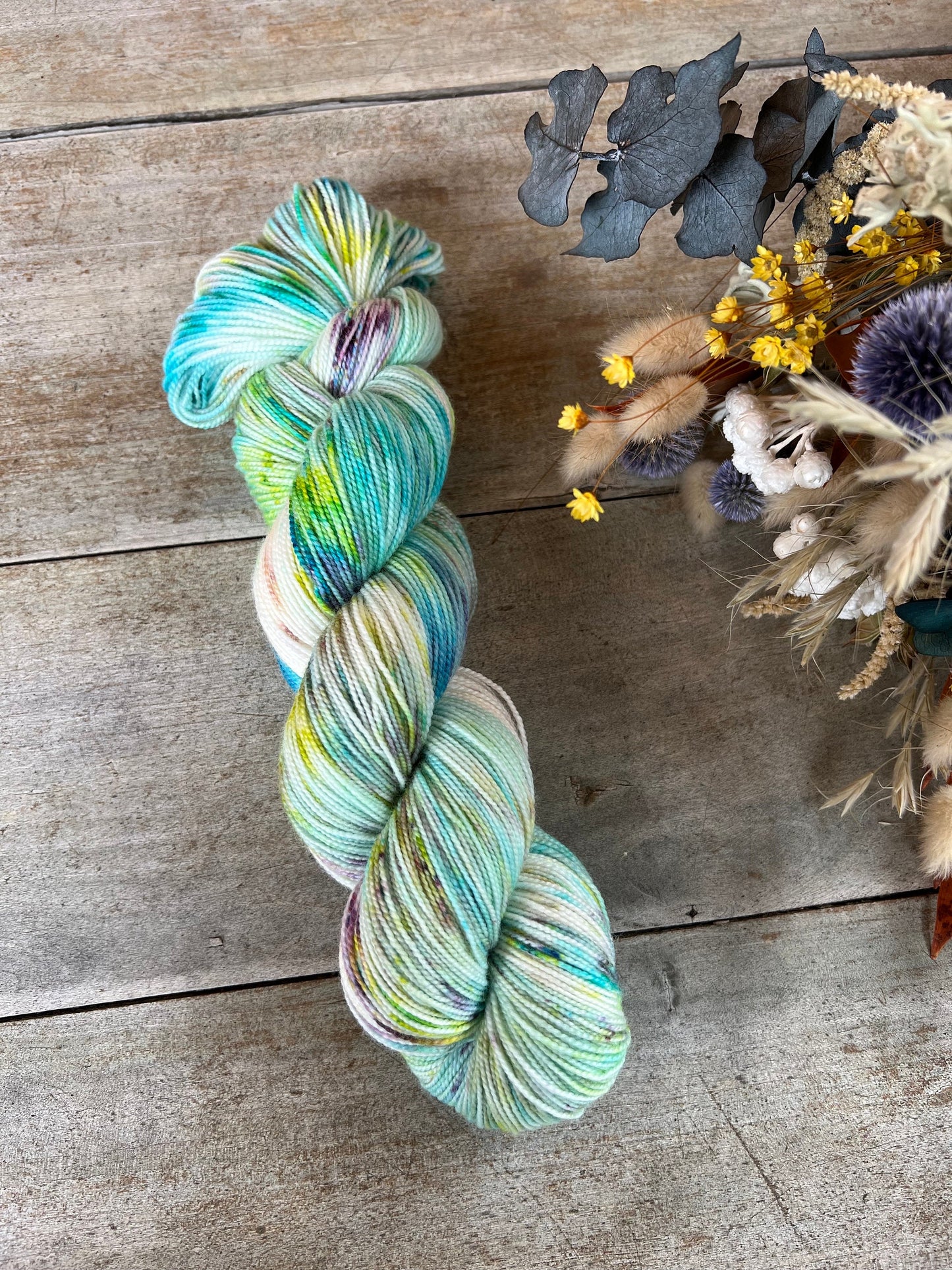 ORCHIDÉE - Laine teinte à la main - Fingering Mérinos Nylon superwash