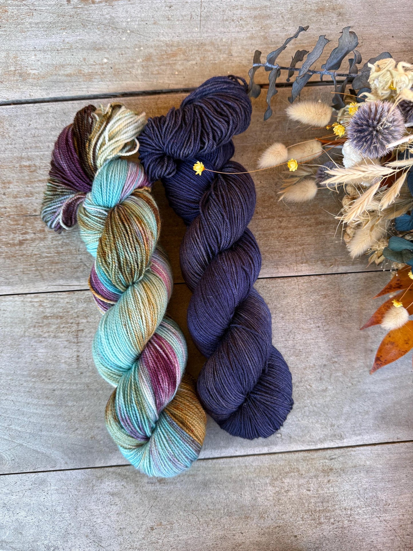PACIFIQUE - Laine teinte à la main - Fingering Mérinos Nylon superwash