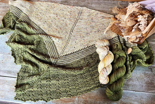 Design du Châle Hibiscus - Patron modèle de Tricot