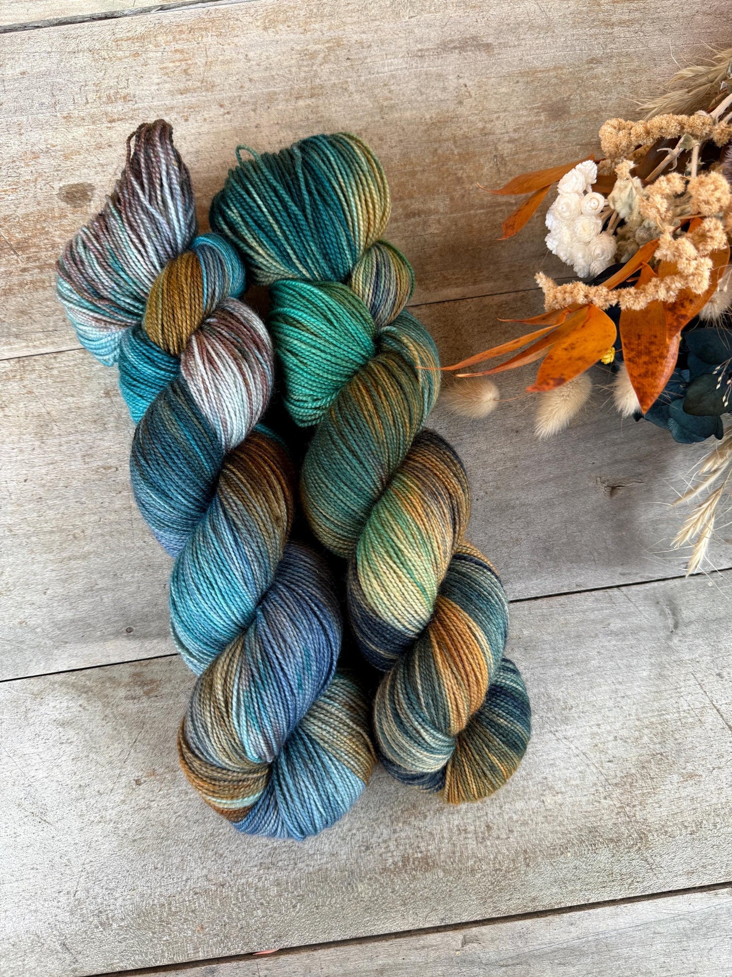 NOLAN - Laine teinte à la main - Fingering Mérinos Nylon superwash