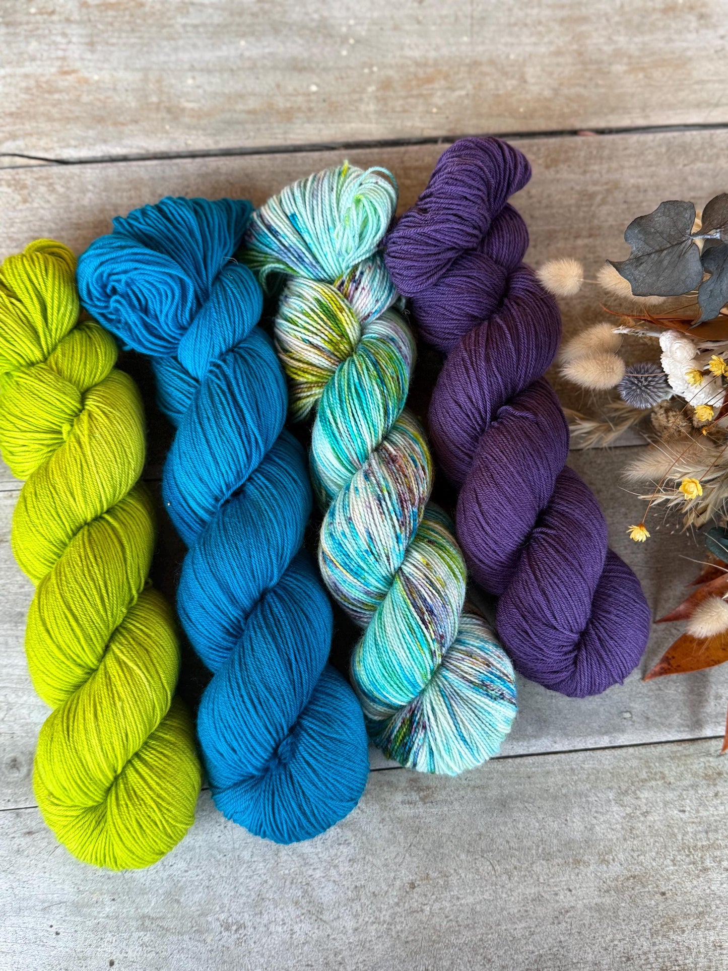 ORCHIDÉE - Laine teinte à la main - Fingering Mérinos Nylon superwash