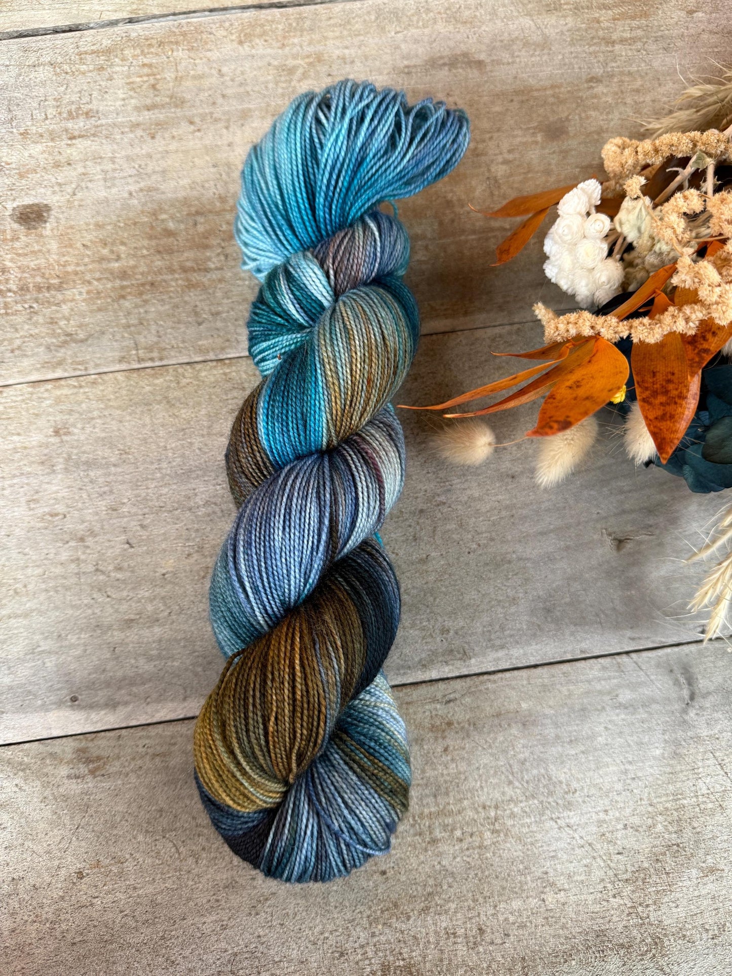 DORIANE - Laine teinte à la main - Fingering Mérinos Nylon superwash