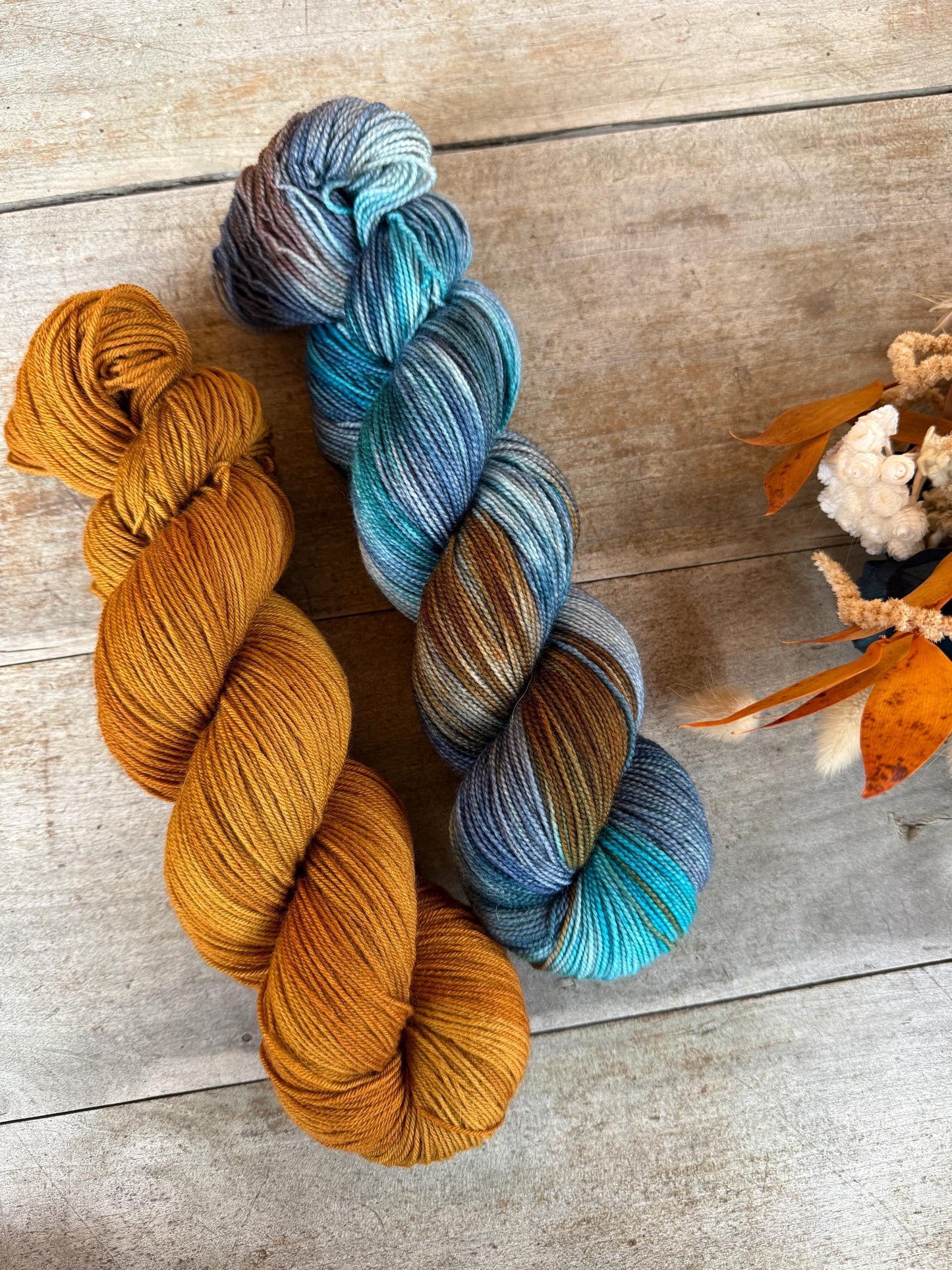DORIANE - Laine teinte à la main - Fingering Mérinos Nylon superwash