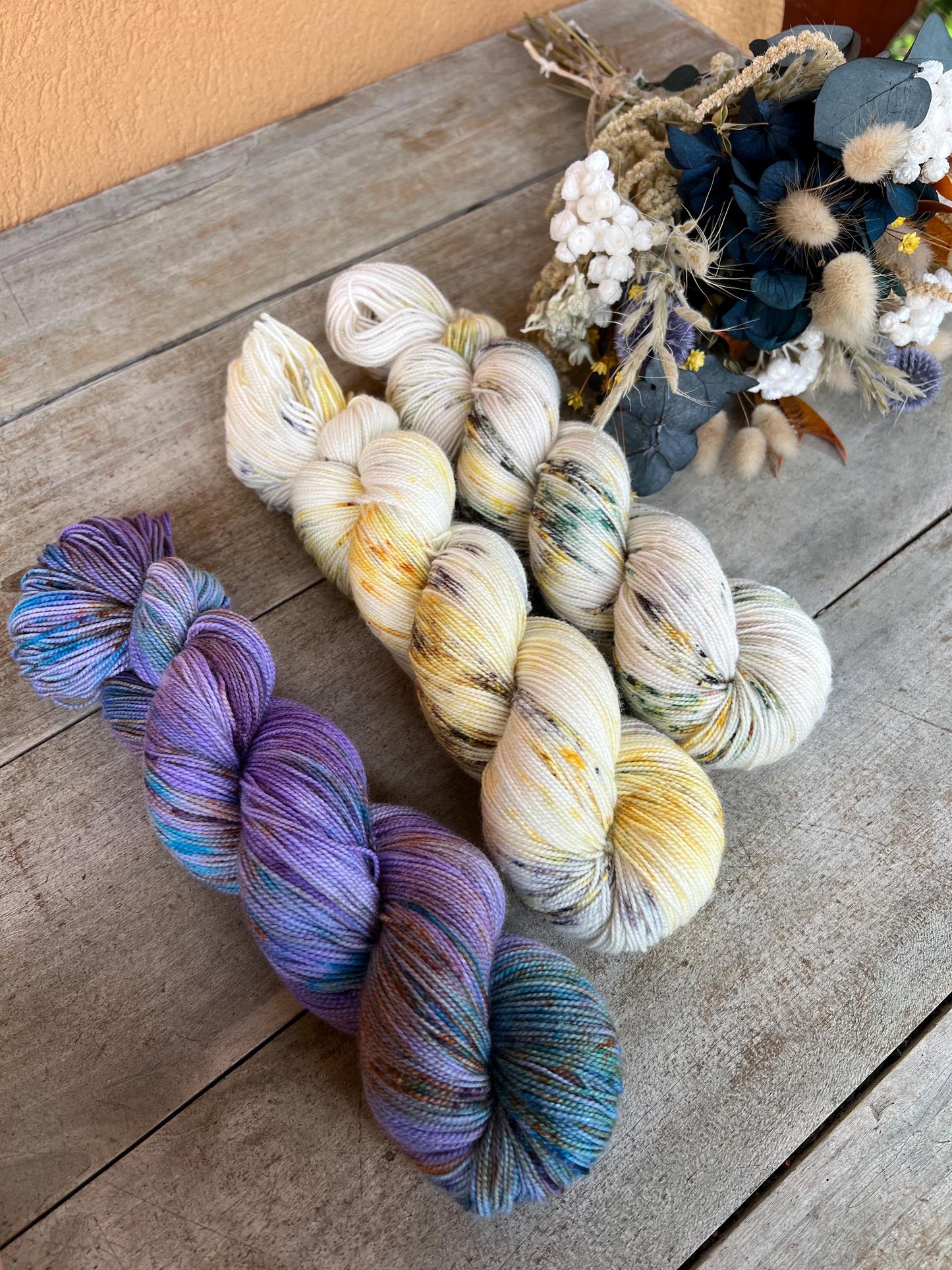 CITRON MENTHE - Laine teinte à la main - Base au choix : Fingering Mérinos avec ou sans nylon / DK Mérinos / Kid Mohair et Soie