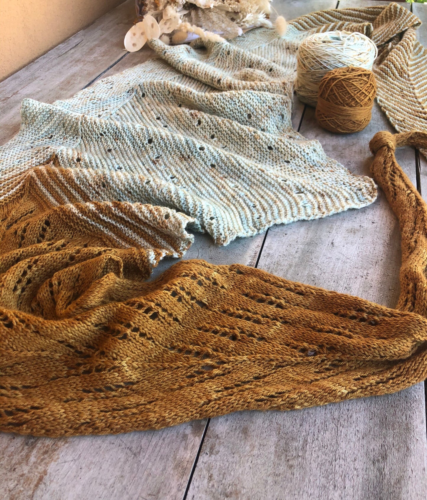 Design du Châle Solstice d'été - Patron modèle de Tricot