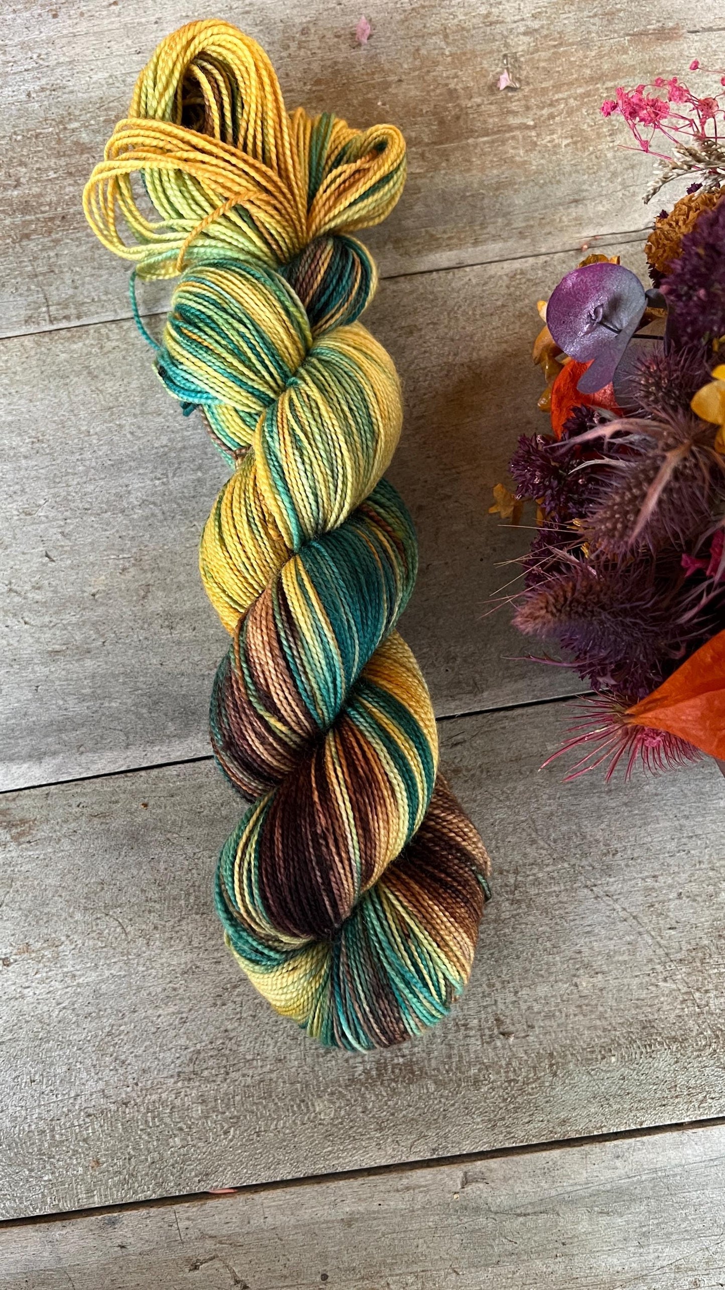 AFRICA - Laine teinte à la main - Fingering Mérinos Nylon superwash