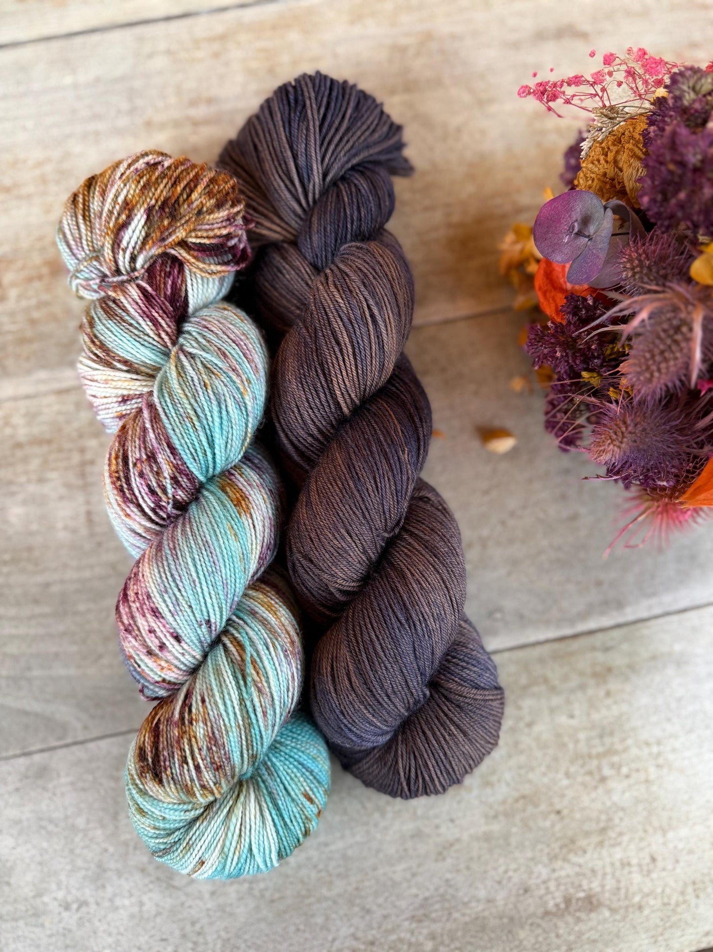 OCÉAN - Laine teinte à la main - Fingering Mérinos Nylon superwash