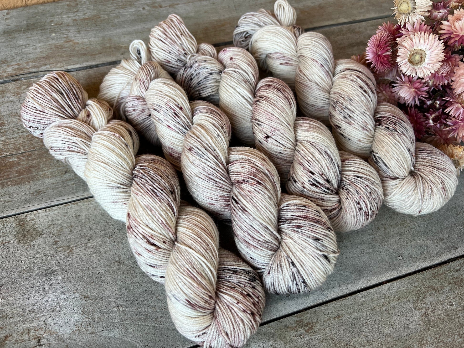 Laine teinte à la main coloris Chocolat Viennois Fingering Mérinos ou Mérinos nylon ou DK Mérinos ou Lace Mohair et soie