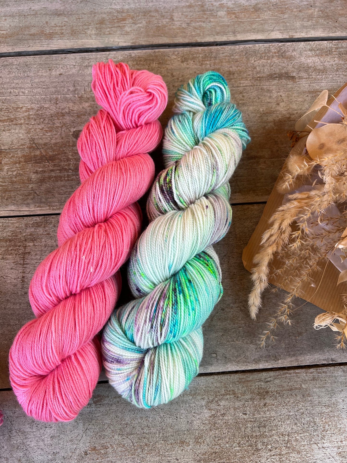 Laine teinte à la main coloris Kimber Fingering Mérinos ou Mérinos nylon ou DK Mérinos ou Lace Mohair et soie