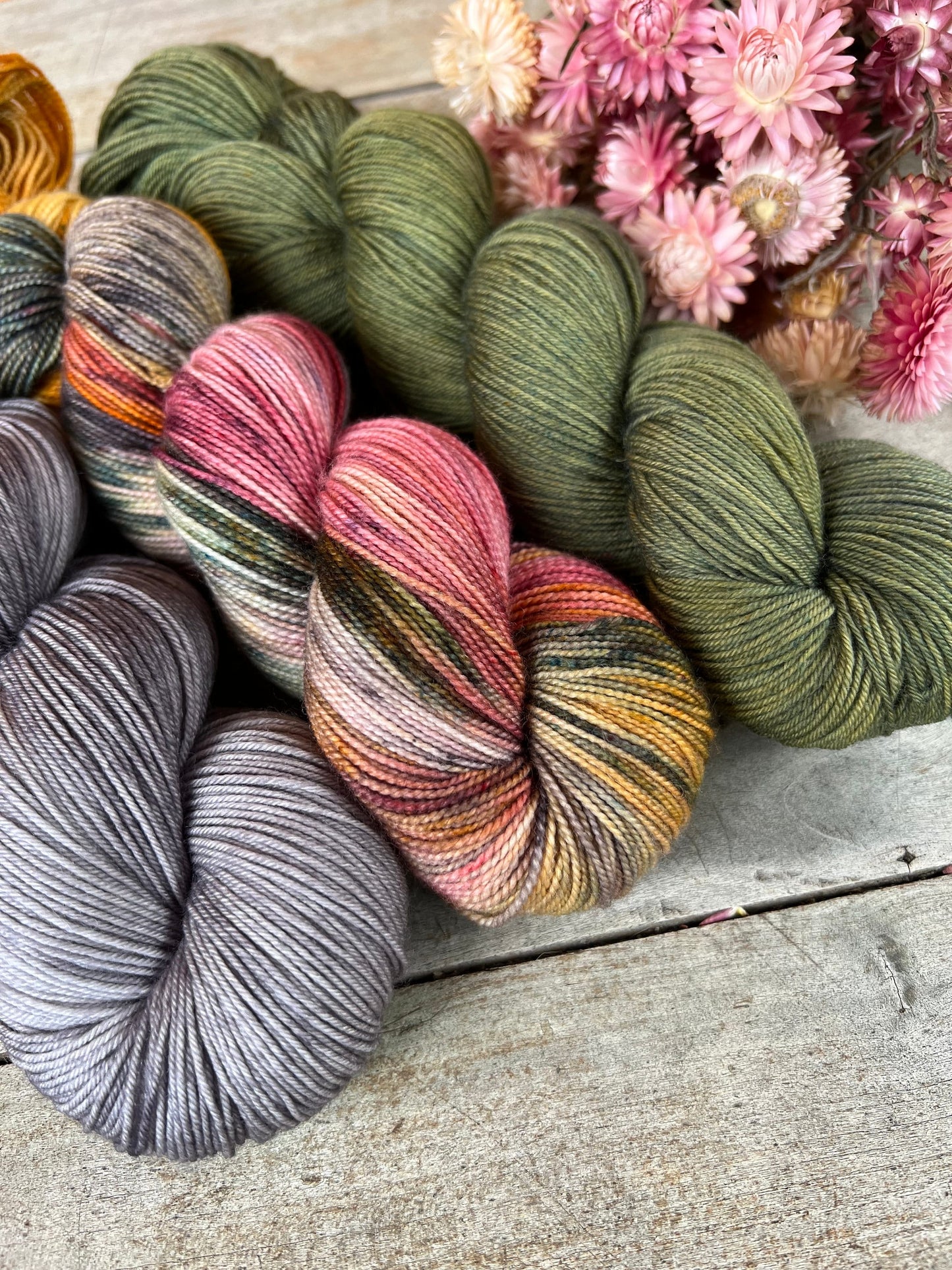 Laine teinte à la main coloris Mouse Fingering Mérinos ou Mérinos nylon ou DK Mérinos ou Lace Mohair et soie